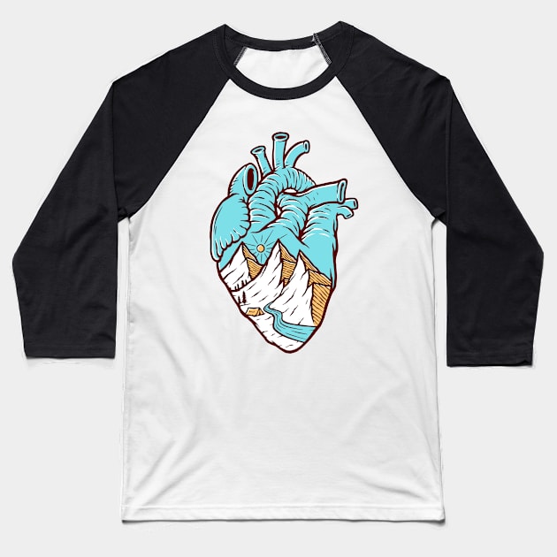 My heart is wild Baseball T-Shirt by Dawaly